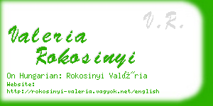 valeria rokosinyi business card